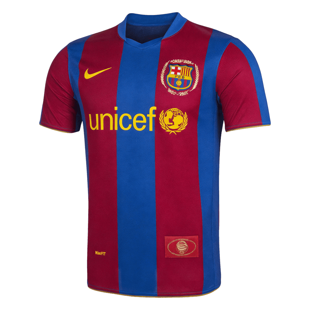 Retro 2007/08 Barcelona Home Soccer Jersey