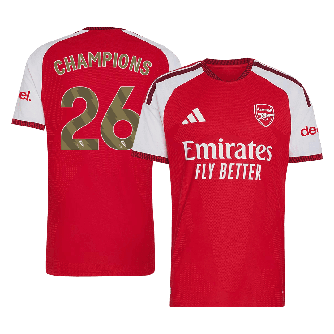 CHAMPIONS #26 Arsenal Home Soccer Jersey 2026/27 Player Version