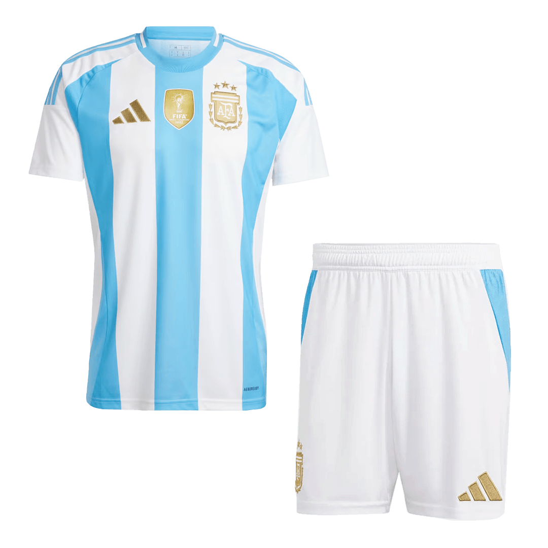Argentina Home Soccer Jersey Kit(Jersey+Shorts)
