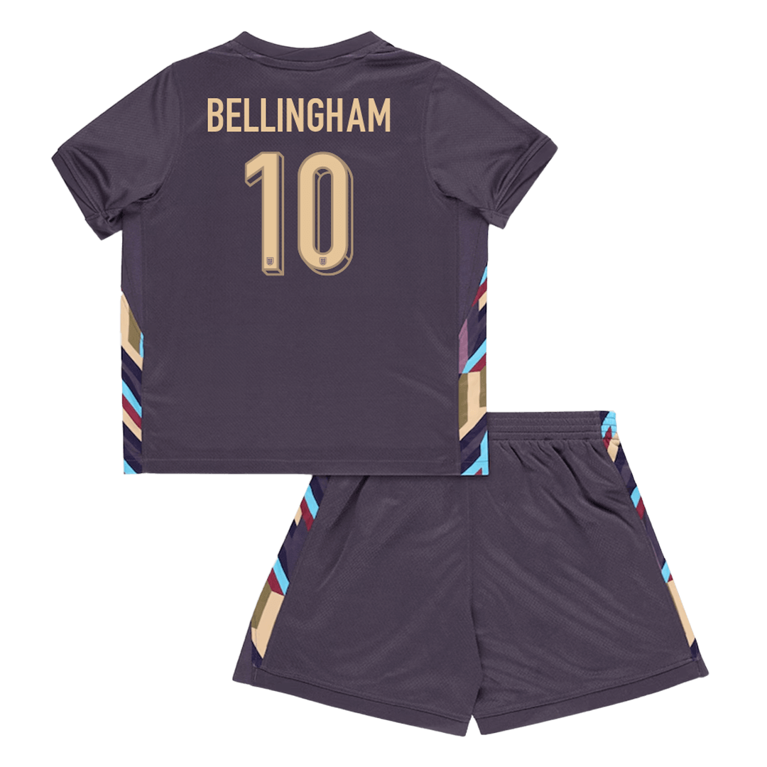 Kid's England Away Soccer Jersey Kit(Jersey+Shorts) Euro