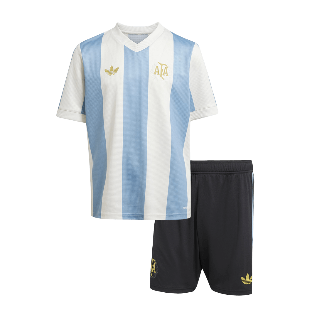Kid's Argentina Soccer Jersey Kit(Jersey+Shorts) - 50th Anniversary