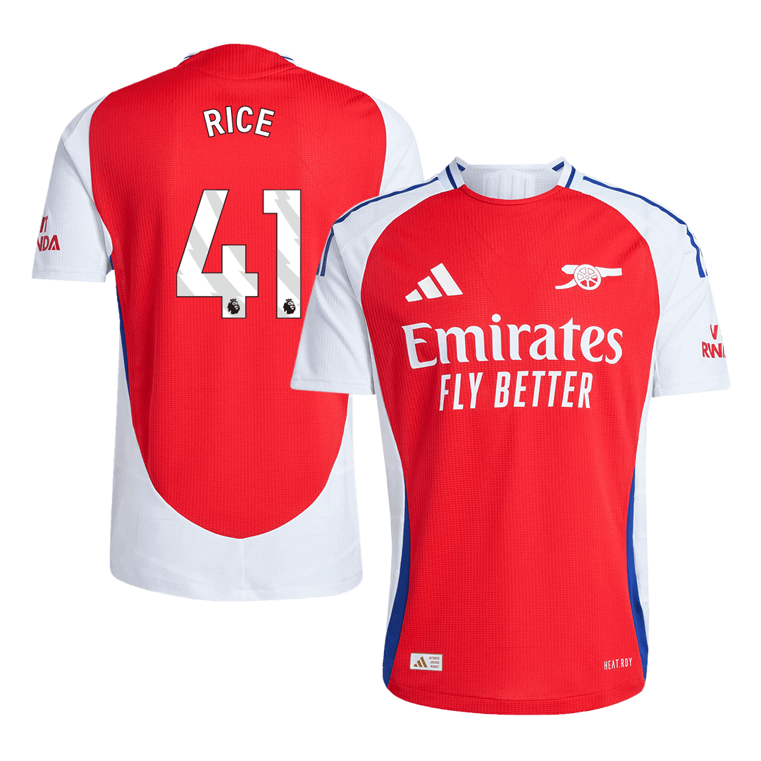 RICE #41 Arsenal Home Soccer Jersey Player Version