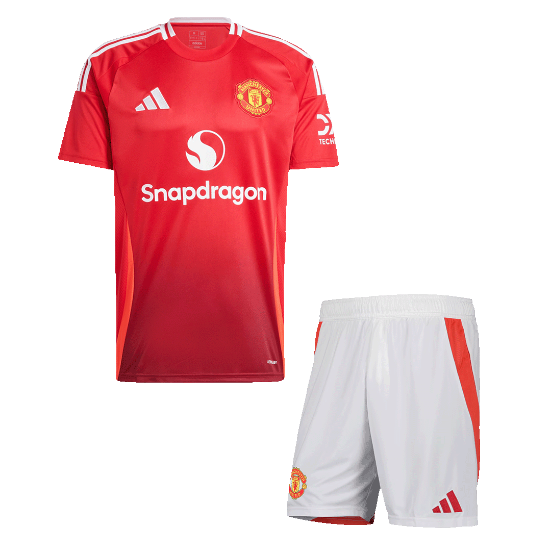 Manchester United Home Soccer Jersey Kit(Jersey+Shorts)