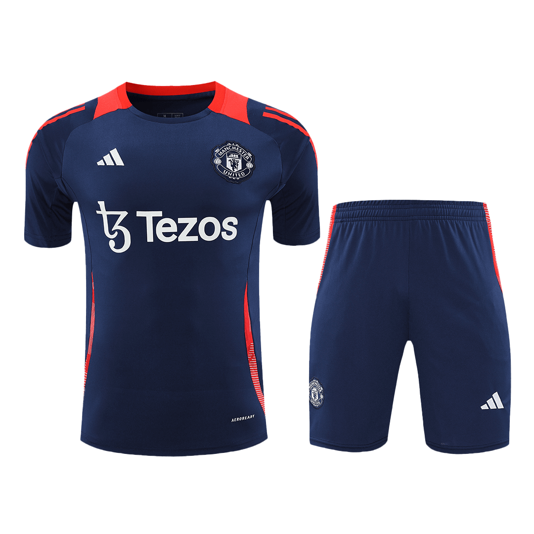 Manchester United Pre-Match Soccer Jersey Kit(Jersey+Shorts)