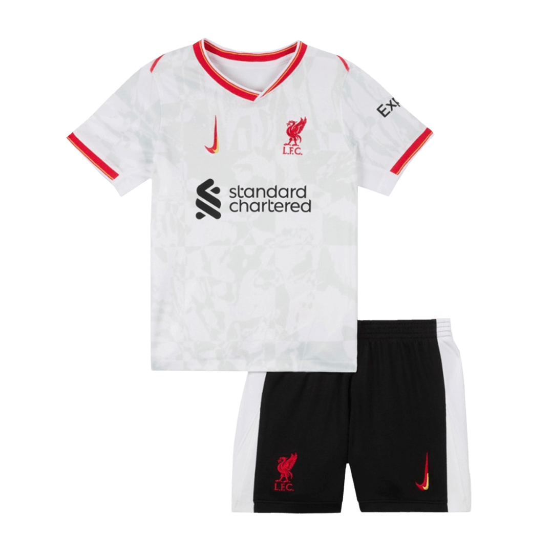 Kid's Liverpool Third Away Soccer Jersey Kit(Jersey+Shorts)
