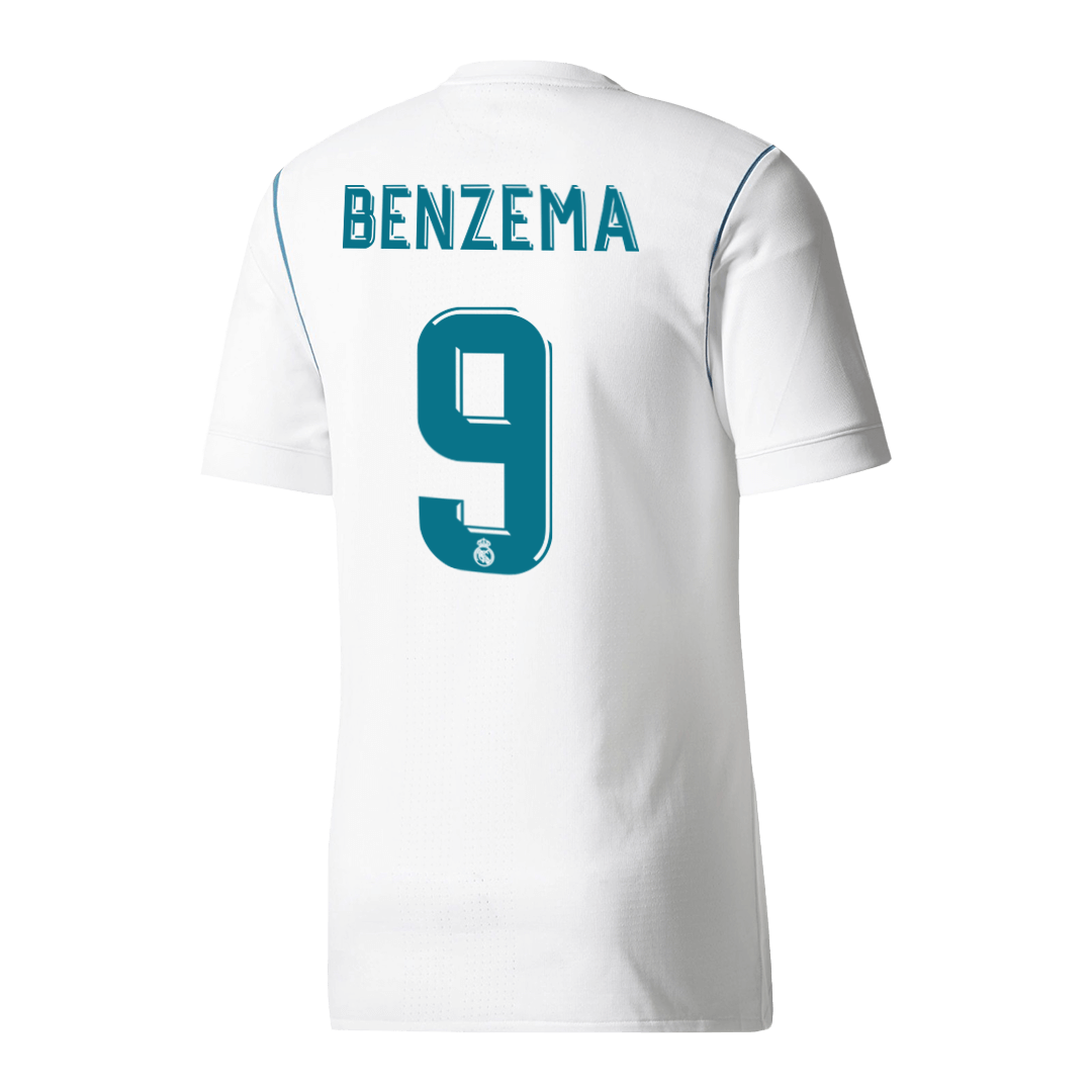 Retro BENZEMA #9 2017/18 Real Madrid Home Soccer Jersey