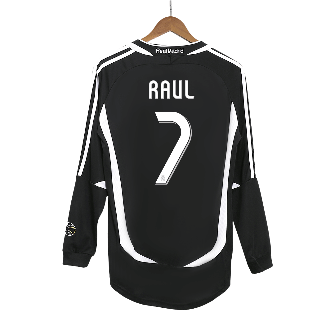 Retro RAUL #7 2006/07 Real Madrid Away Long Sleeve Soccer Jersey