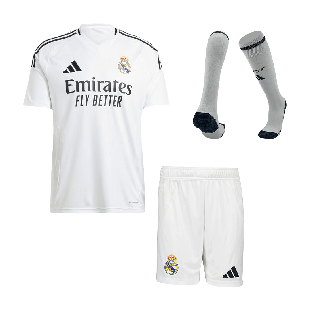 Real Madrid Home Soccer Jersey Kit(Jersey+Shorts+Socks)