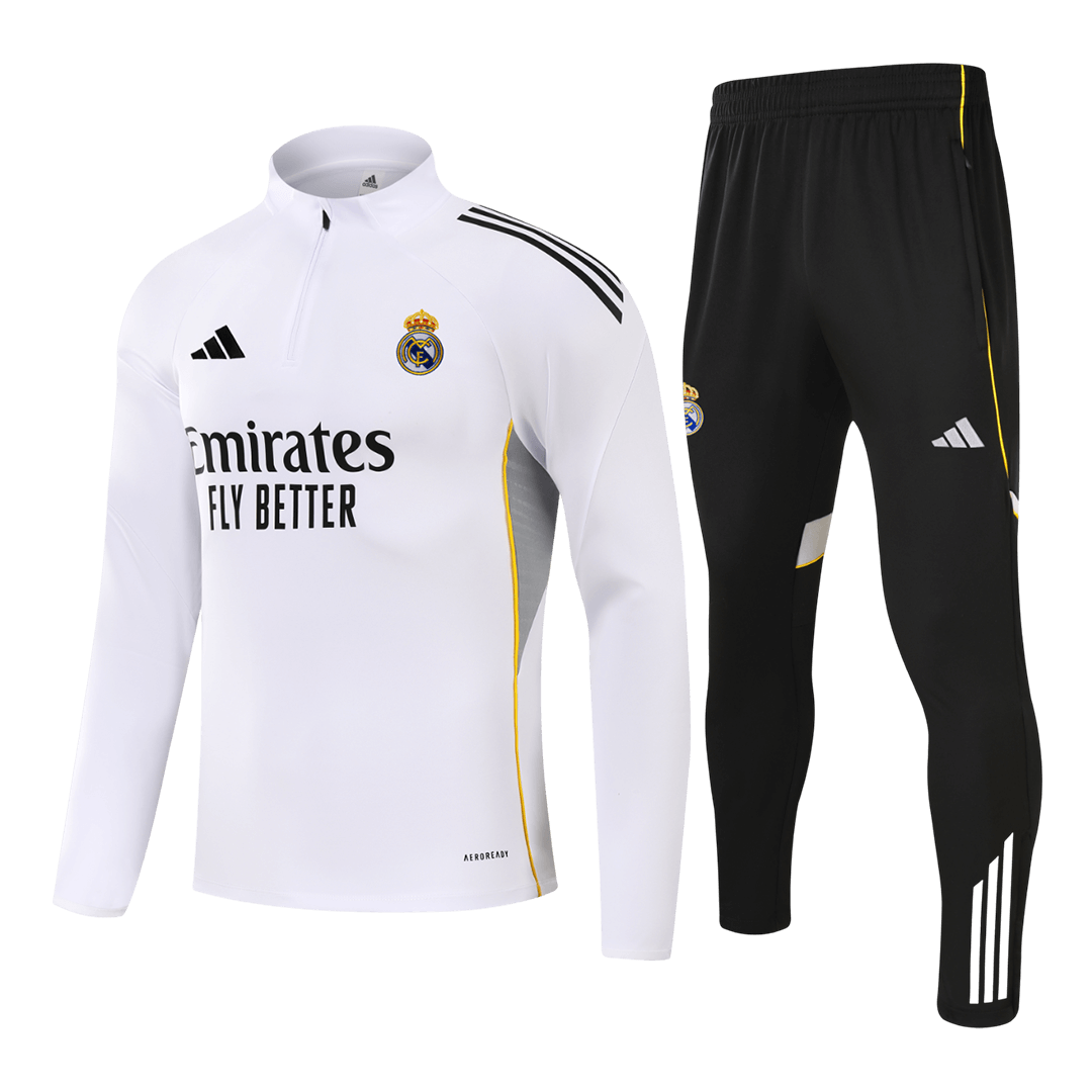 Kid's Real Madrid Zipper Sweatshirt Kit(Top+Pants) 2025/26