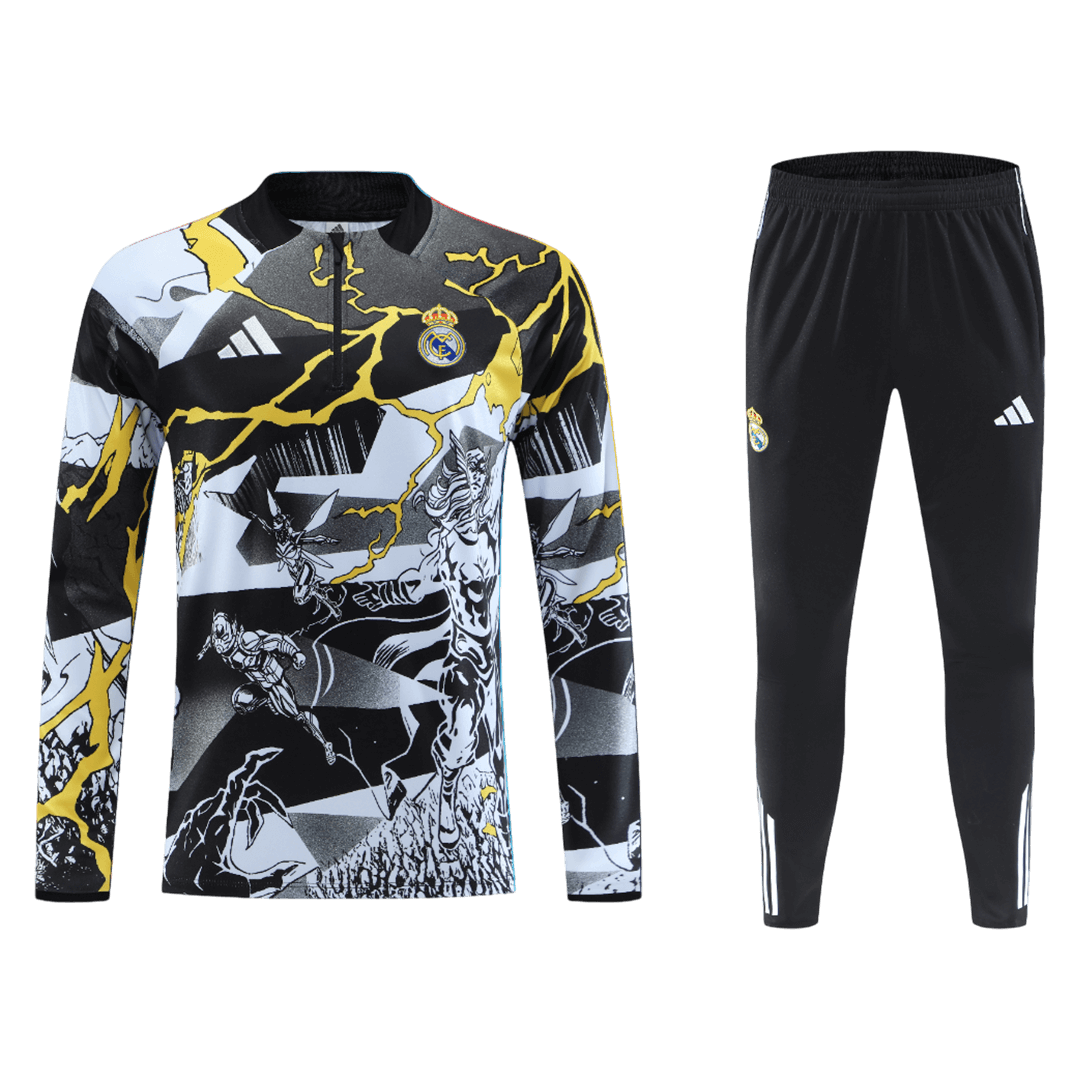 Kid's Real Madrid Zipper Sweatshirt Kit(Top+Pants) 2025/26