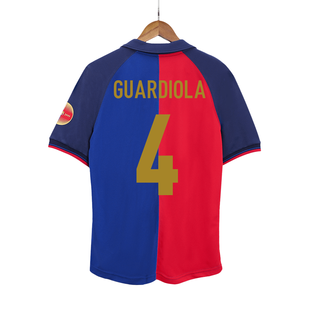 Retro GUARDIOLA #4 1999/00 Barcelona Home Soccer Jersey