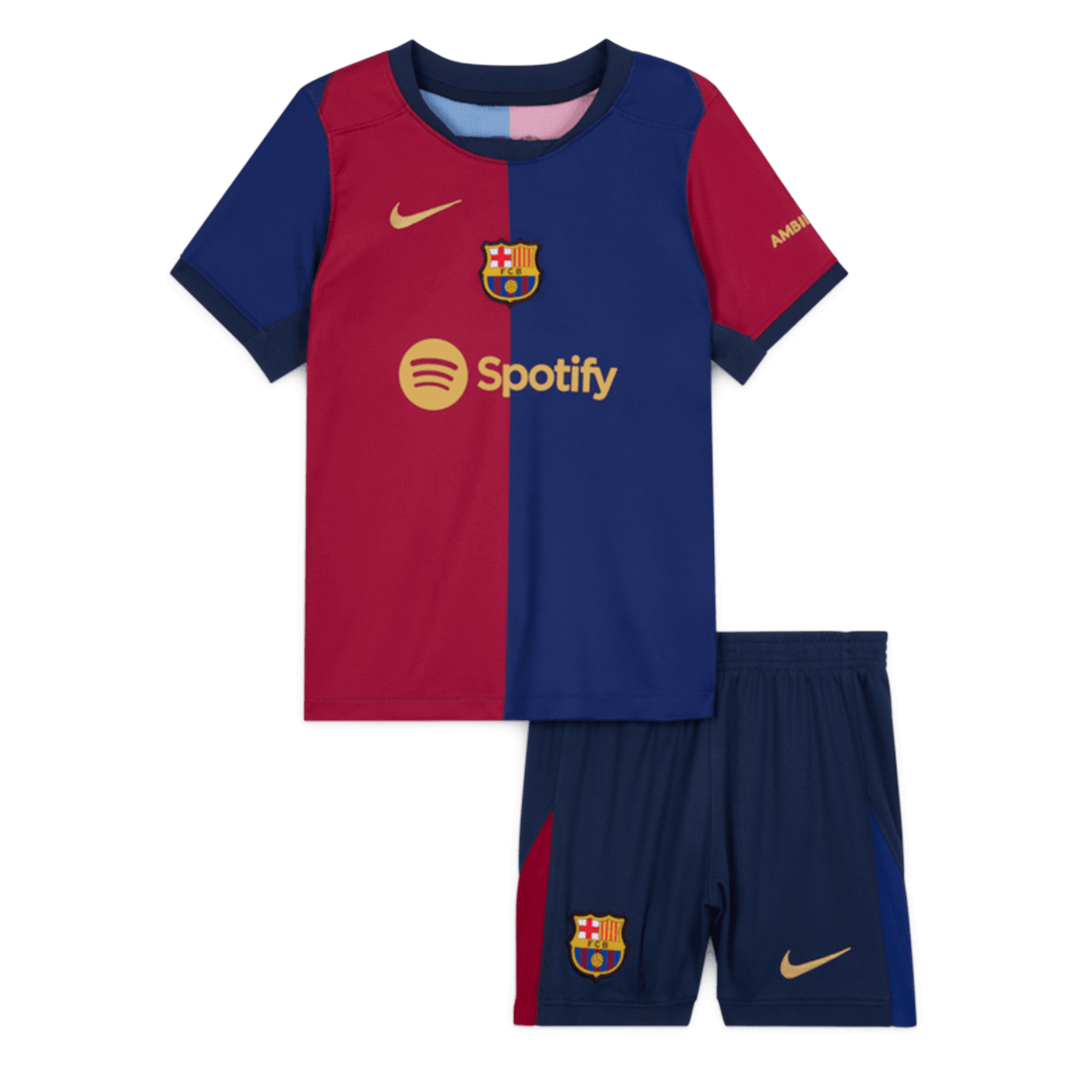 Kid's Barcelona Home Soccer Jersey Kit(Jersey+Shorts)