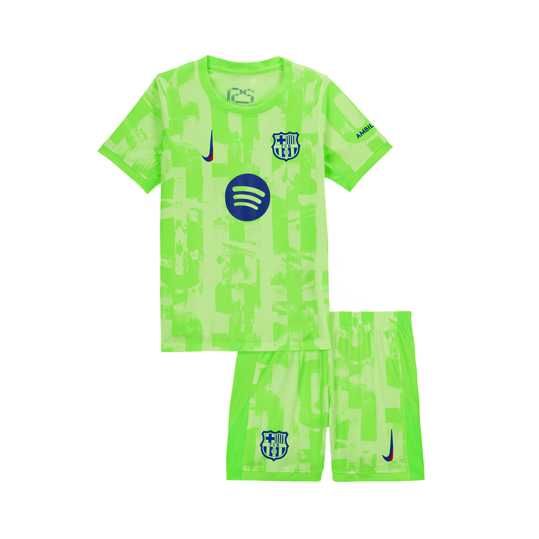 Kid's Barcelona Third Away Soccer Jersey Kit(Jersey+Shorts)