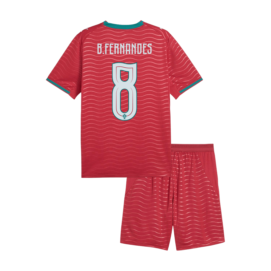 Kid's RONALDO #7 Portugal Home Soccer Jersey Kit(Jersey+Shorts) 2026