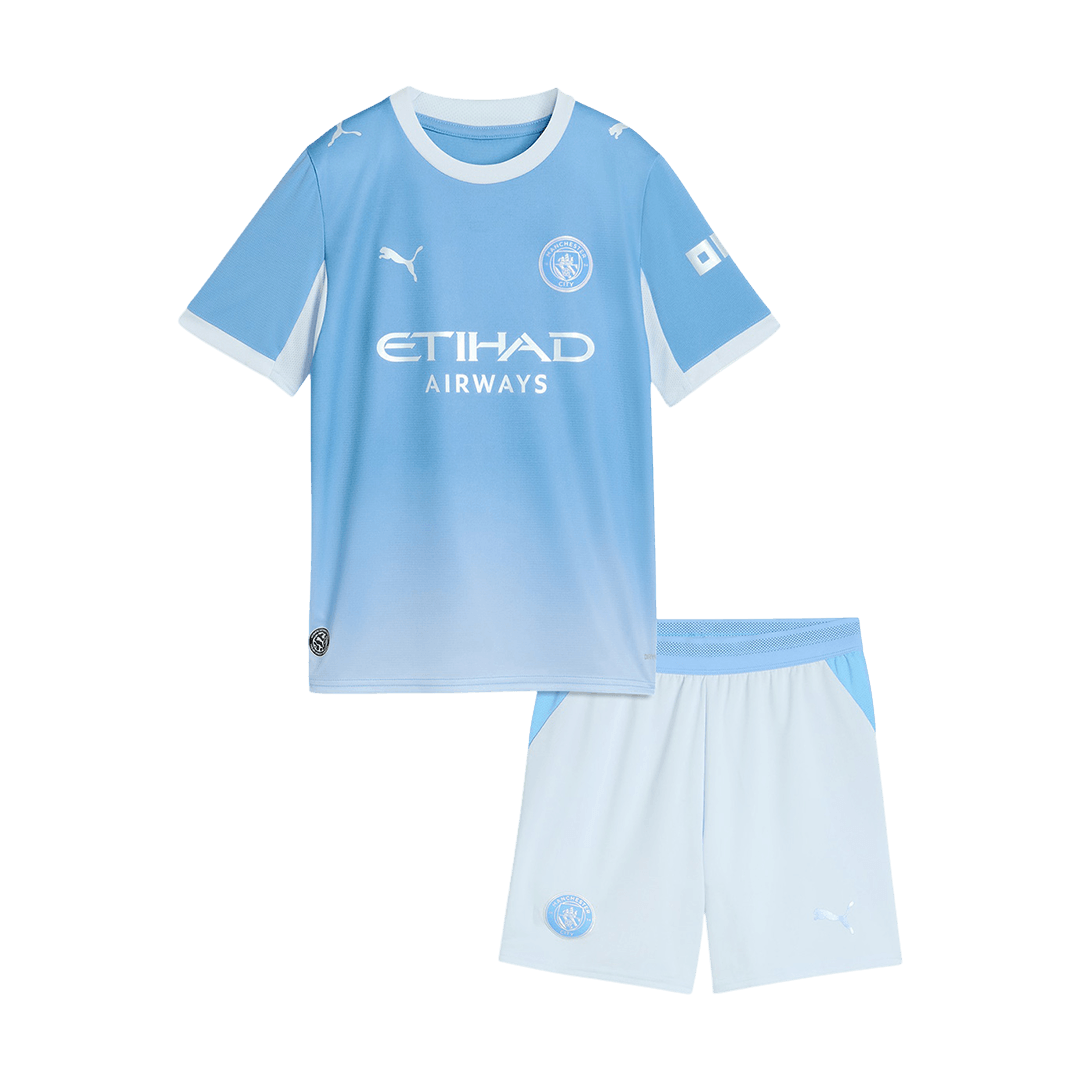 Kid's Manchester City Home Soccer Jersey Kit(Jersey+Shorts) 2026/27